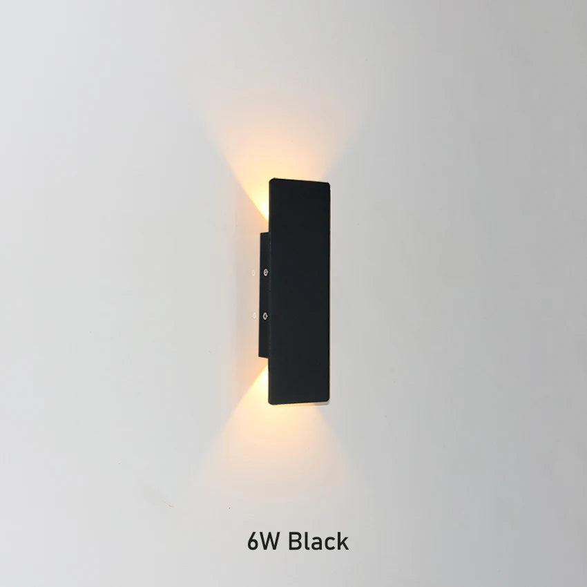 Rectangular LED Wall Lamp - Modern Minimalist Indoor Lighting for Bedroom and Living Room - Aluminum Design
